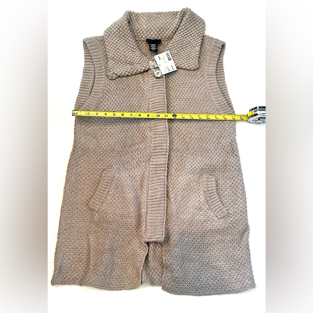 Apostrophe Misses Oatmeal Snap Button Sweater Dress Cardigan Size XL NWT - Picture 7 of 11
